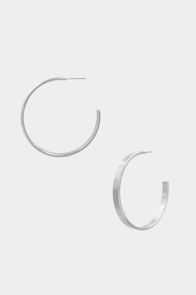 SQUARE EDGE OPEN HOOP EARRING