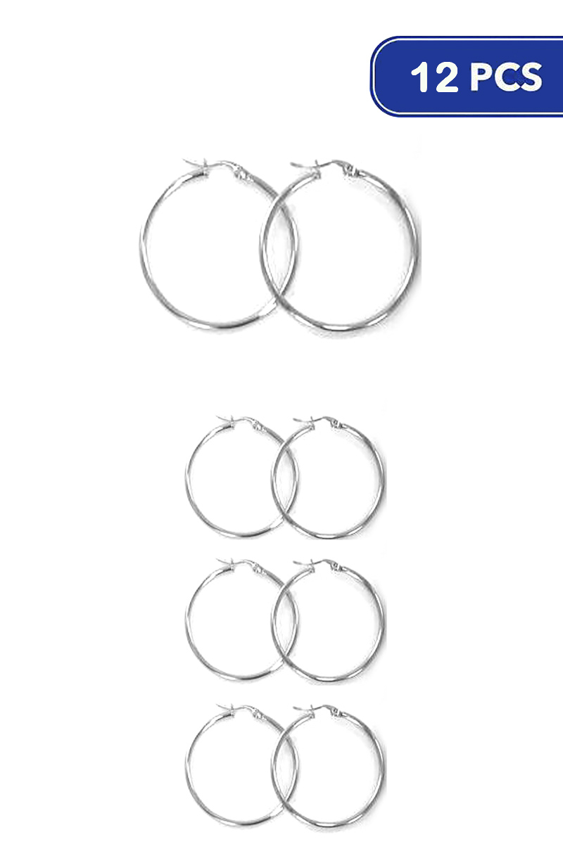 FASHION HOOP EARRING (12 UNITS)