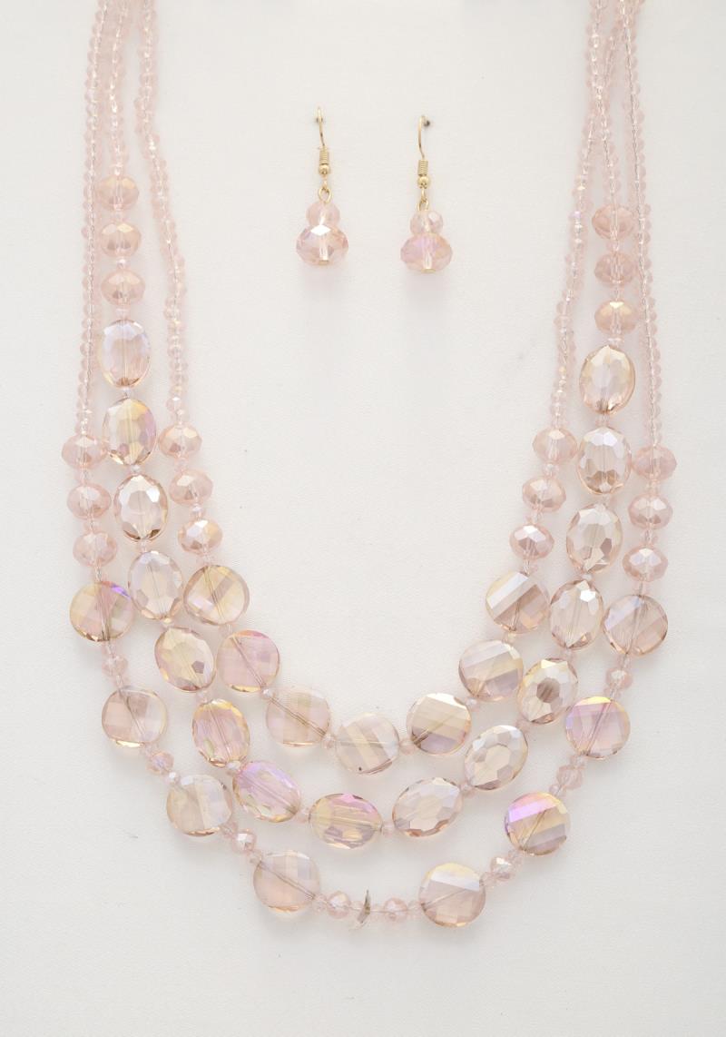 OVAL BEAD LINK LAYERED NECKLACE