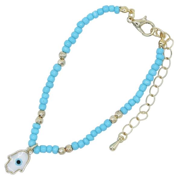 HAMSA HAND BEADED BRACELET