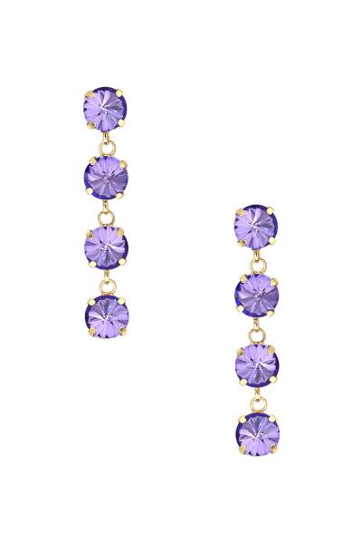 CRYSTAL ROUND DROP EARRING