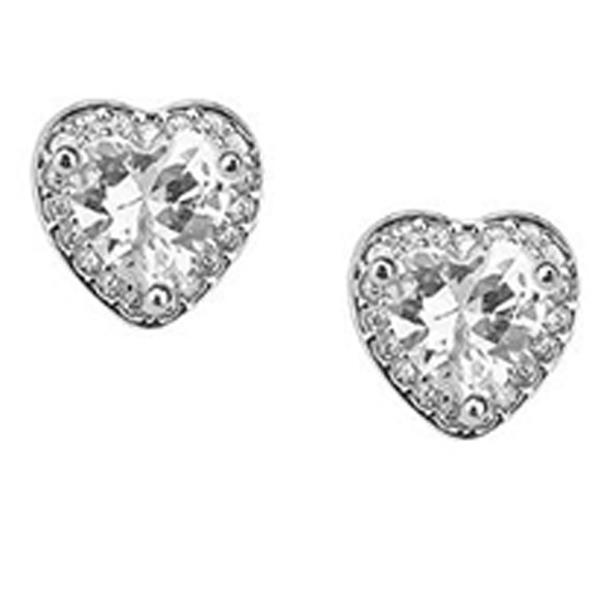 CRYSTAL HEART STUD EARRING