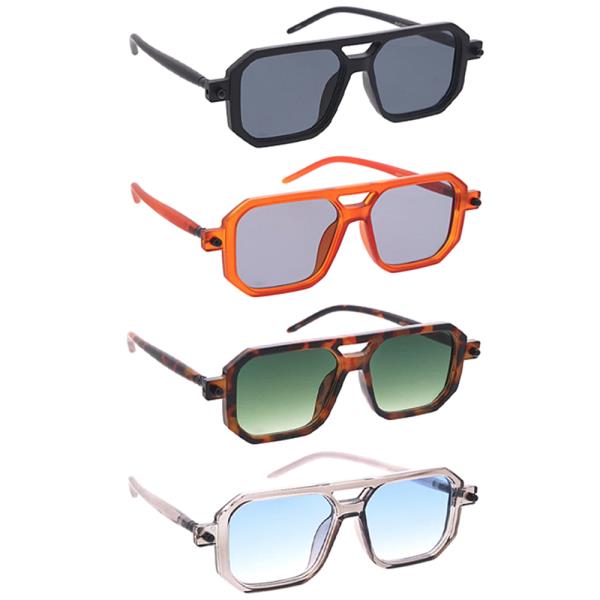 AVIATOR GEOMETRICAL FRAME SUNGLASSES 1DZ