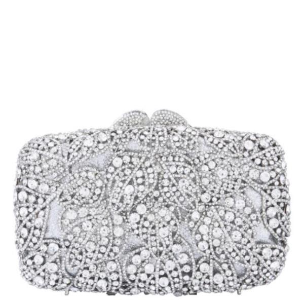 ORNATE RHINESTONE MINAUDIERE CLUTCH BAG