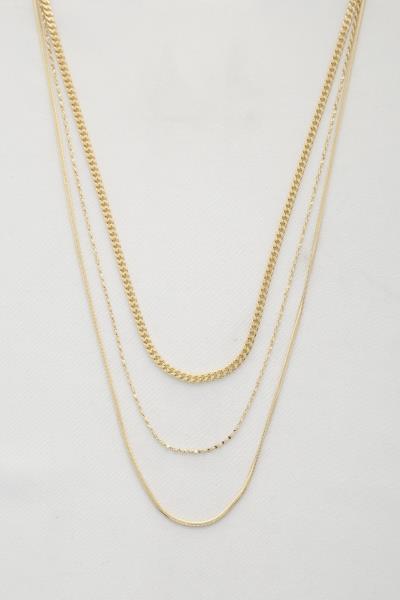 SODAJO LAYERED METAL NECKLACE