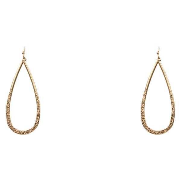 TEARDROP METAL DANGLE EARRING