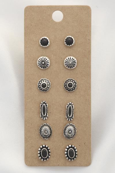 WESTERN RODEO ASSORTED POST EARRING SET