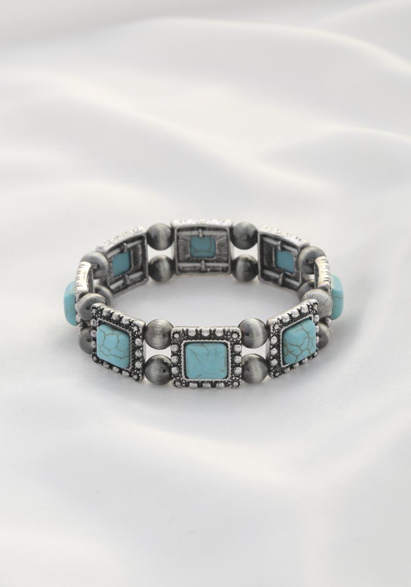 WESTERN SQUARE METAL BRACELET