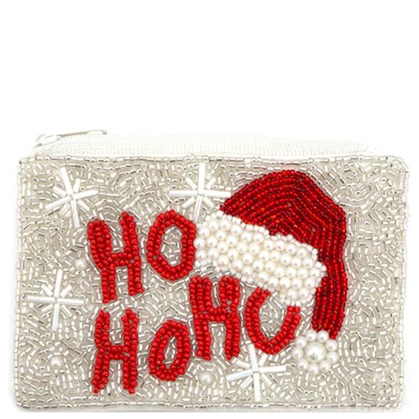 HOHOHO SEED BEADED COIN BAG