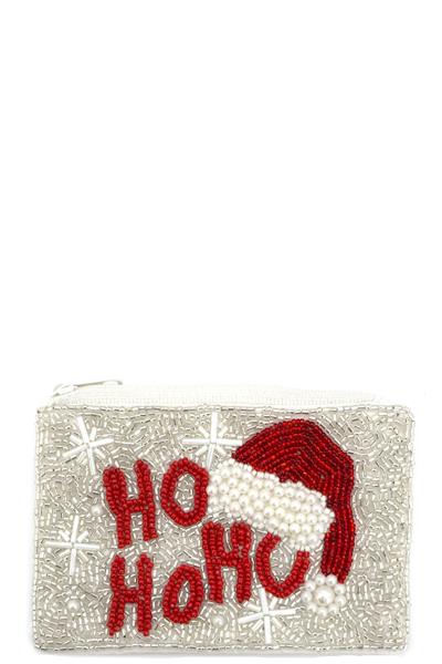 HOHOHO SEED BEADED COIN BAG