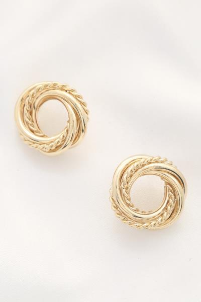 ROUND METAL POST EARRING