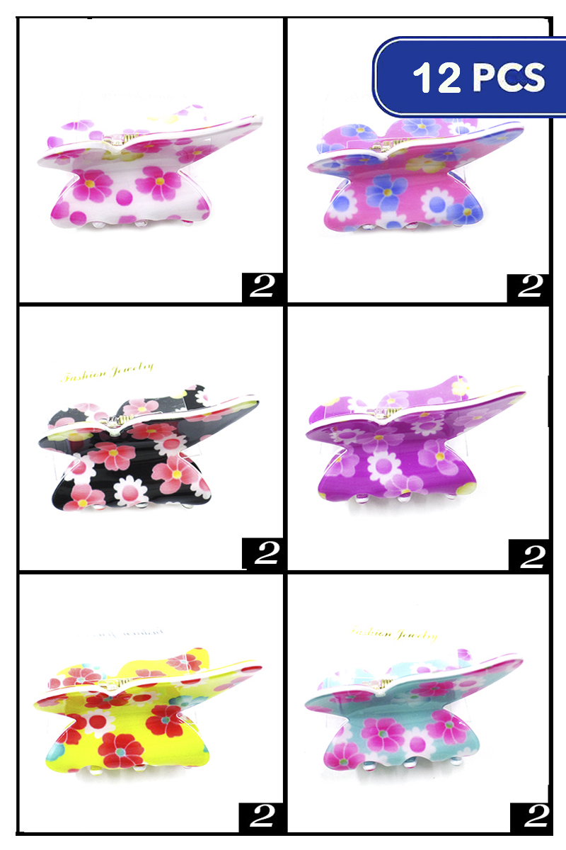 FASHION BUTTERFLY HAIR CLAW (12 UNITS)
