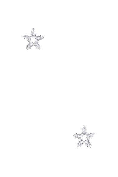 CUBIC ZIRCONIA STAR SHAPE STUD EARRING