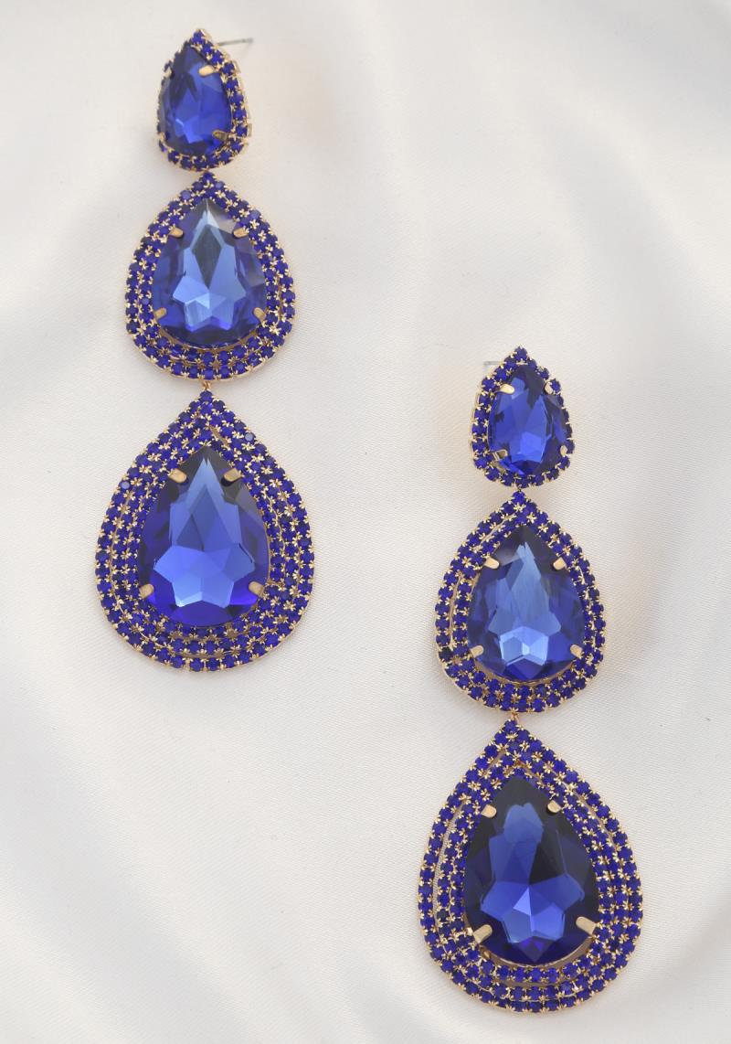 TEARDROP CRYSTAL DANGLE EARRING