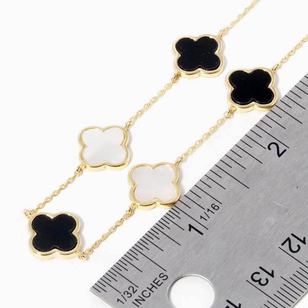 GOLD DIPPED FLOWER STATION NECKLACE