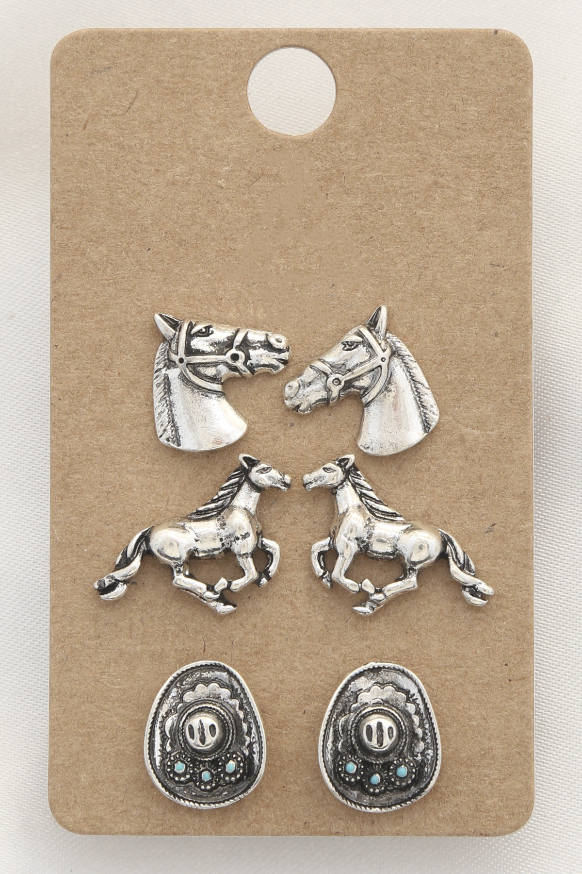 WESTERN RODEO ASSORTED EARRING SET