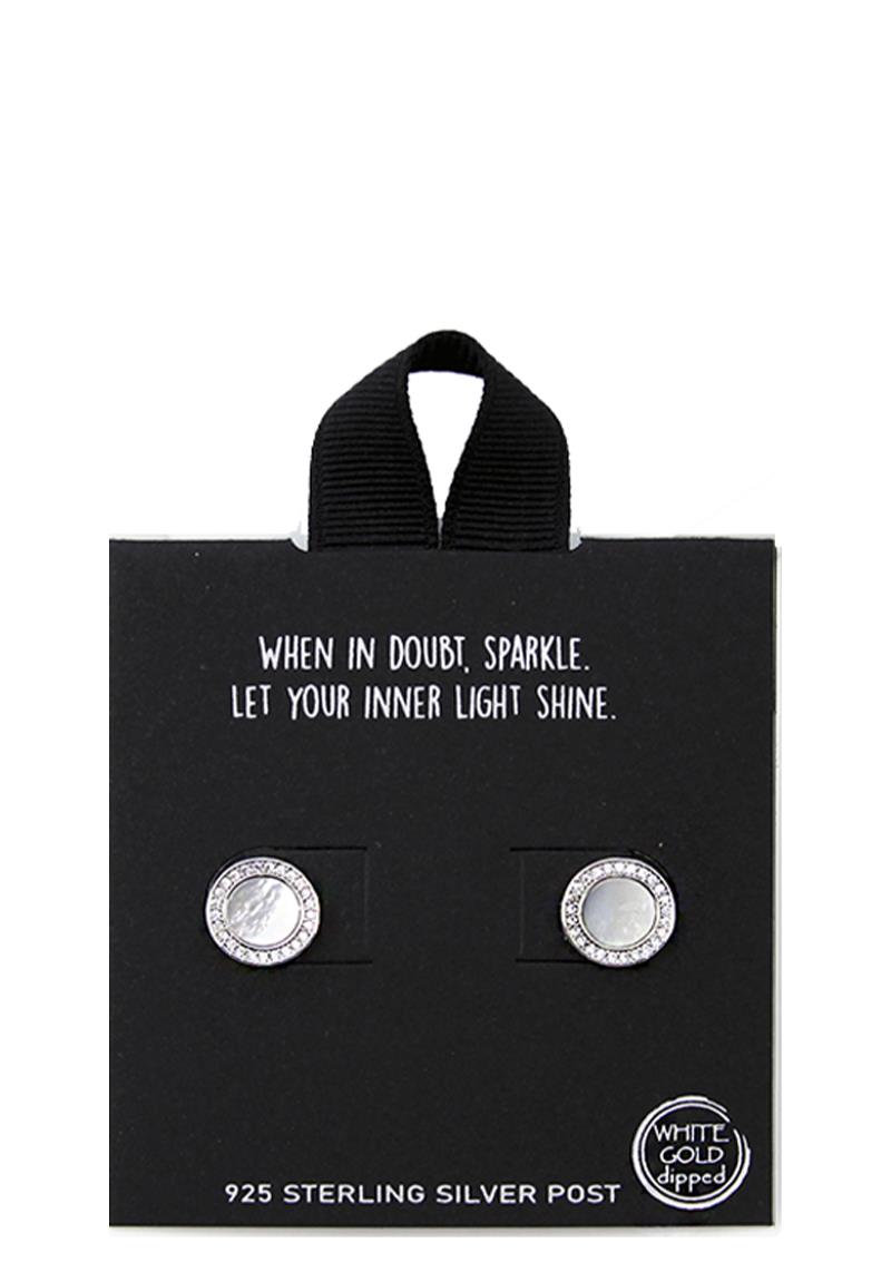WHEN IN DOUBT SPARKLE LET YOUR INNER LIGHT SHINE EARRING