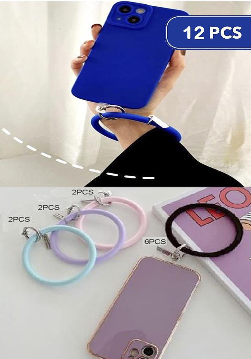 COLORED ROUND HAND STRAP CELLULAR ACCESSORY 12 UNITS