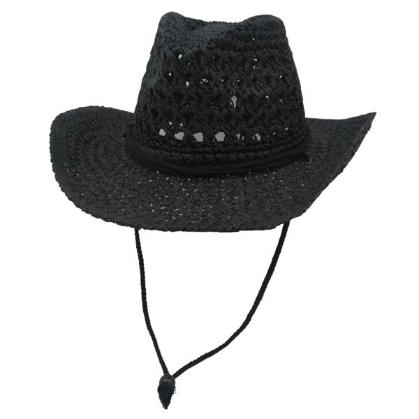 CROCHET WEAVE COWBOY FEDORA WITH STRAP