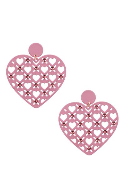 HEART DANGLE EARRING