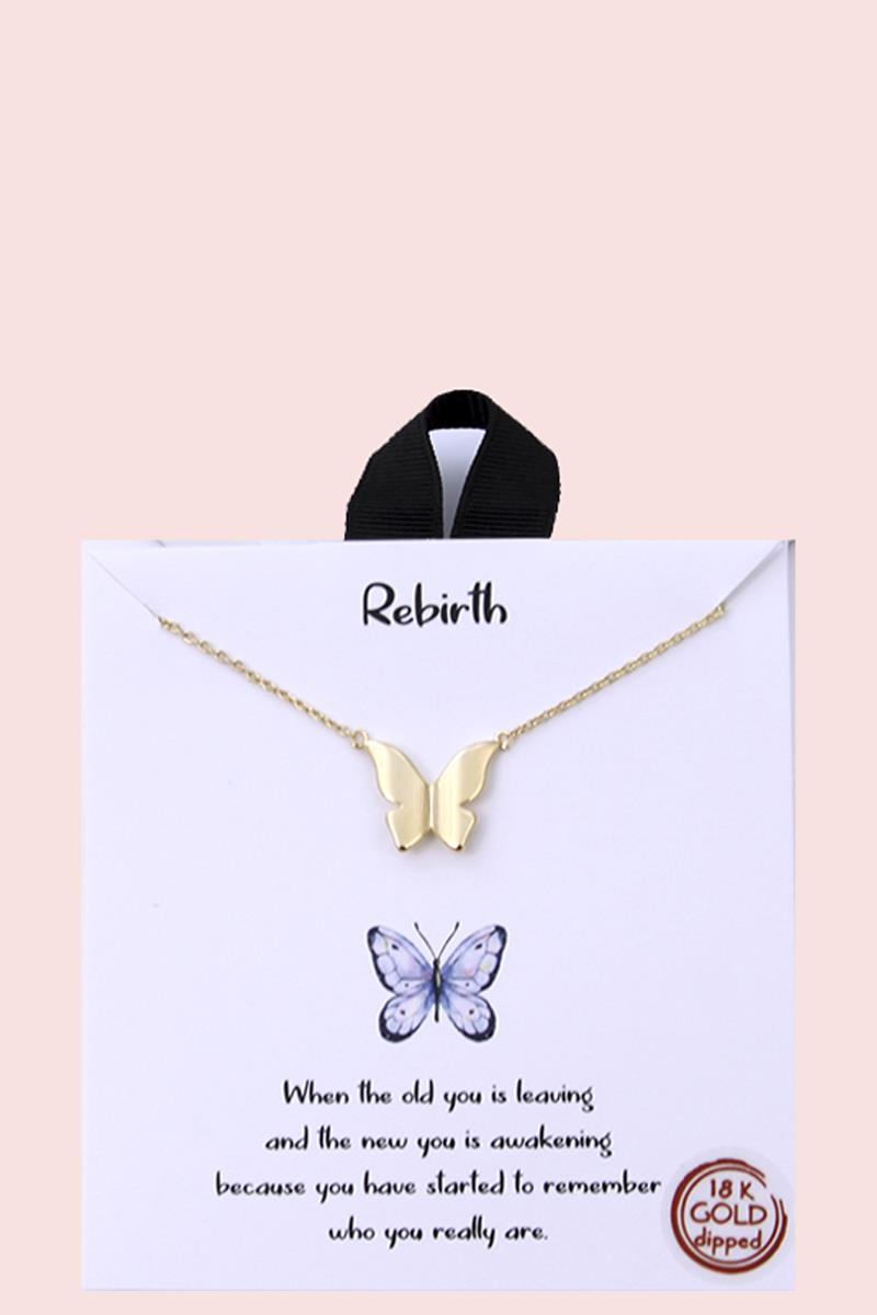 18K GOLD RHODIUM DIPPED REBIRTH NECKLACE