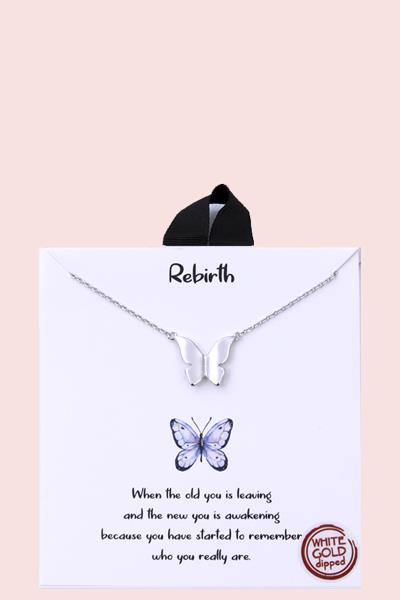 18K GOLD RHODIUM DIPPED REBIRTH NECKLACE