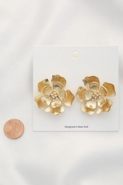 FLOWER METAL POST EARRING