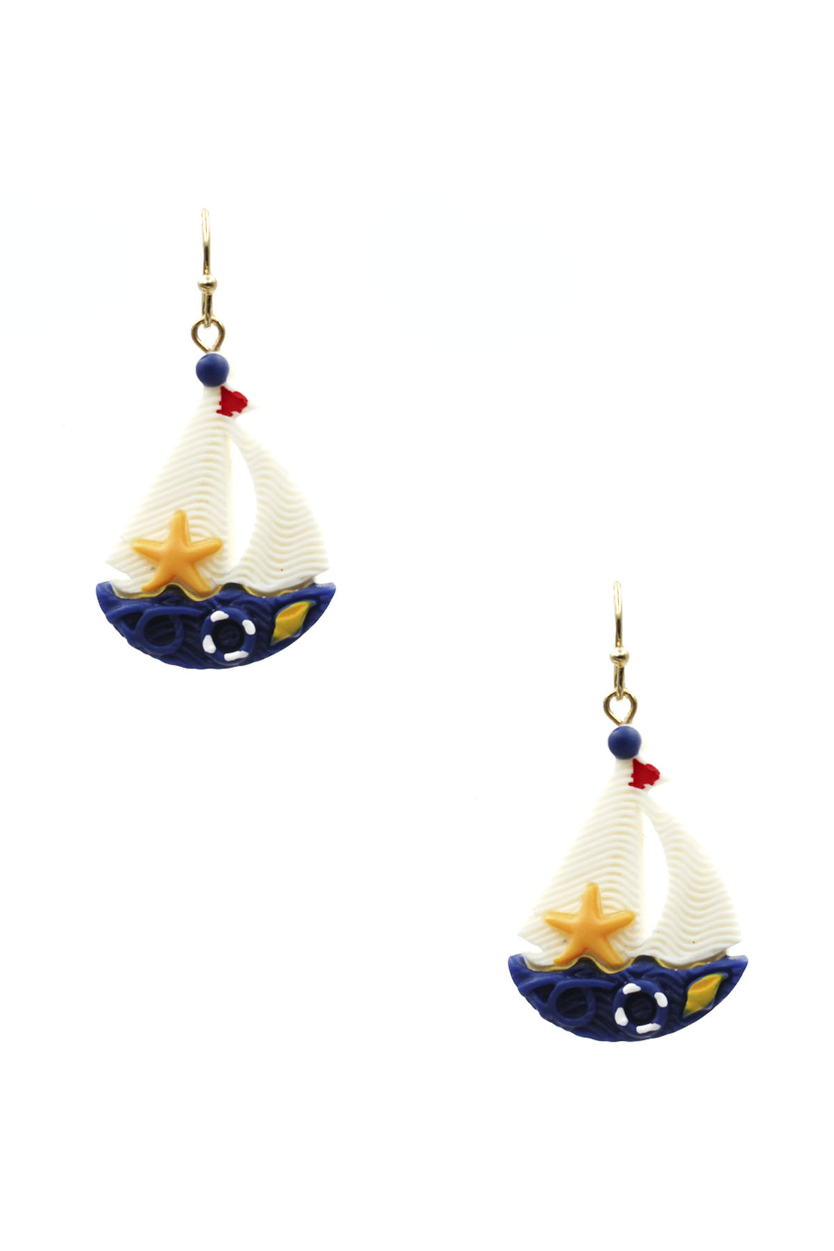 CLAY SAILOR DANGLE EARRING