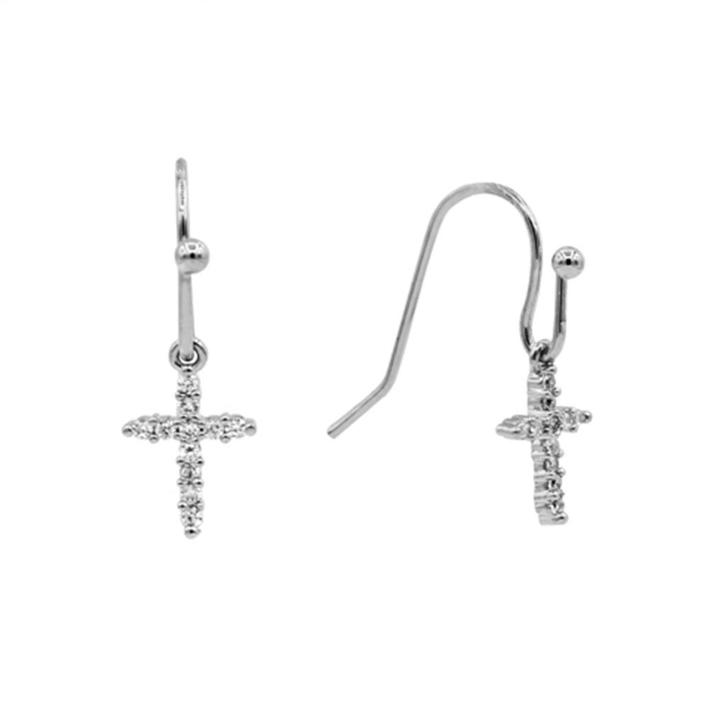 SECRET BOX DAINTY CROSS 14K GOLD DIPPED EARRING