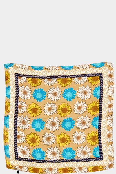 FLORAL PRINTED SILKY BANDANA