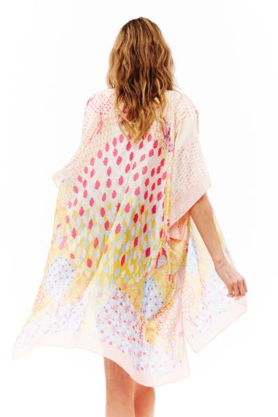 MULTI PRINTED SILK KIMONO