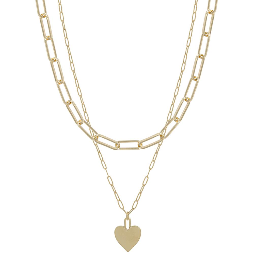 HEART LAYERED MULTI WAY SNK NECKLACE