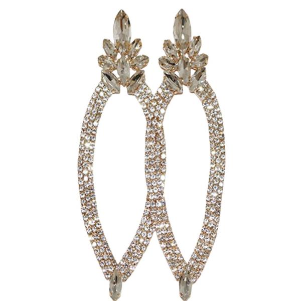 MARQUISE SHAPE RHINESTONE EARRING