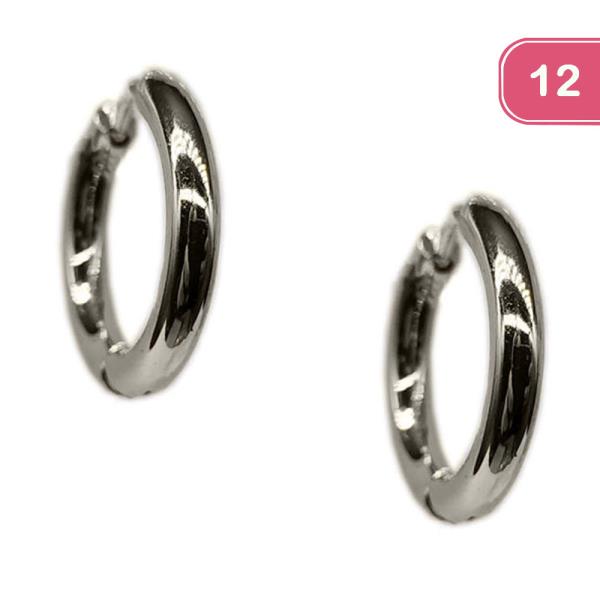 STAINLESS STEEL HUGGIE EARRING (12 UNITS)