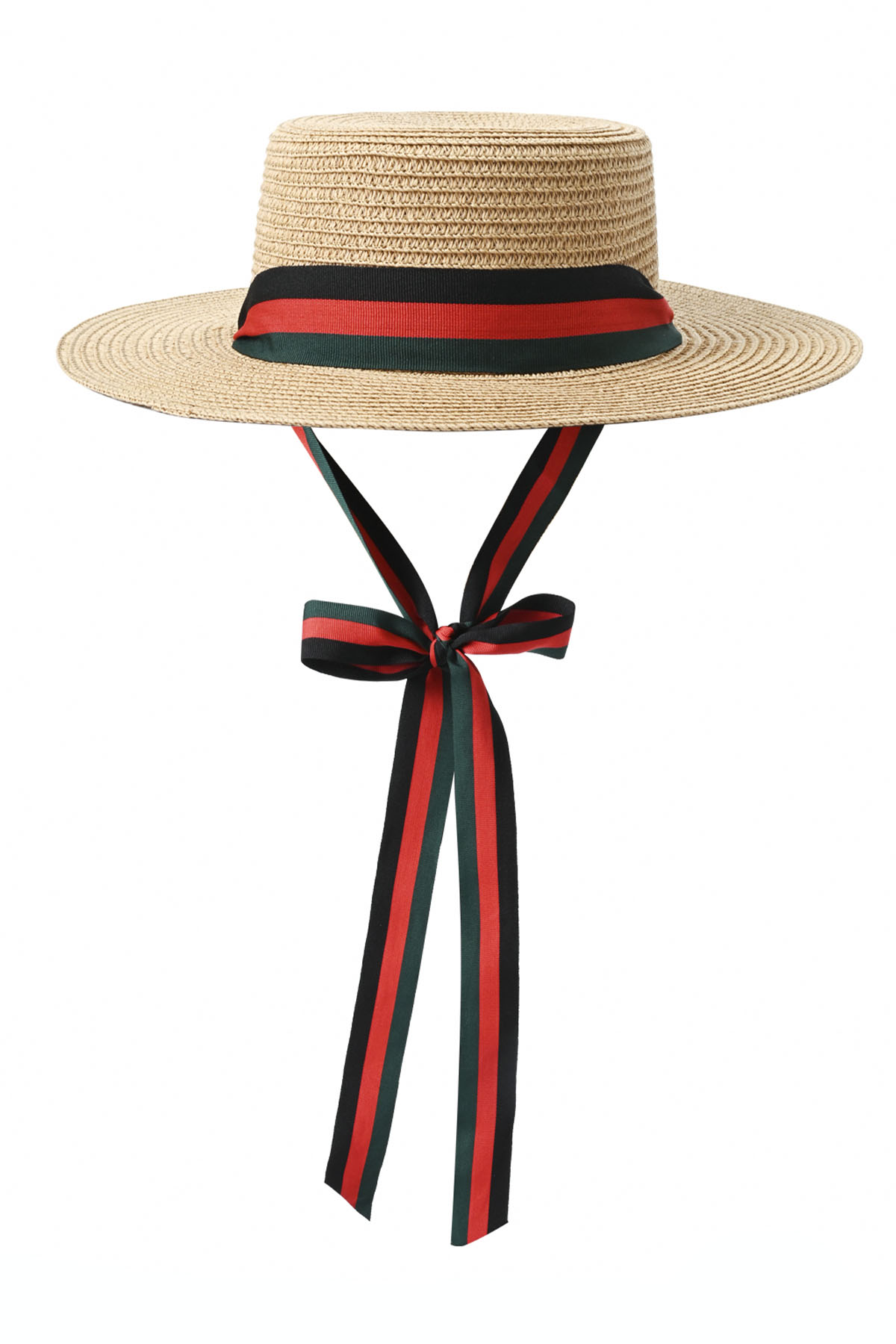 FLAT HEAD SUN HAT WITH COLOR STRAP