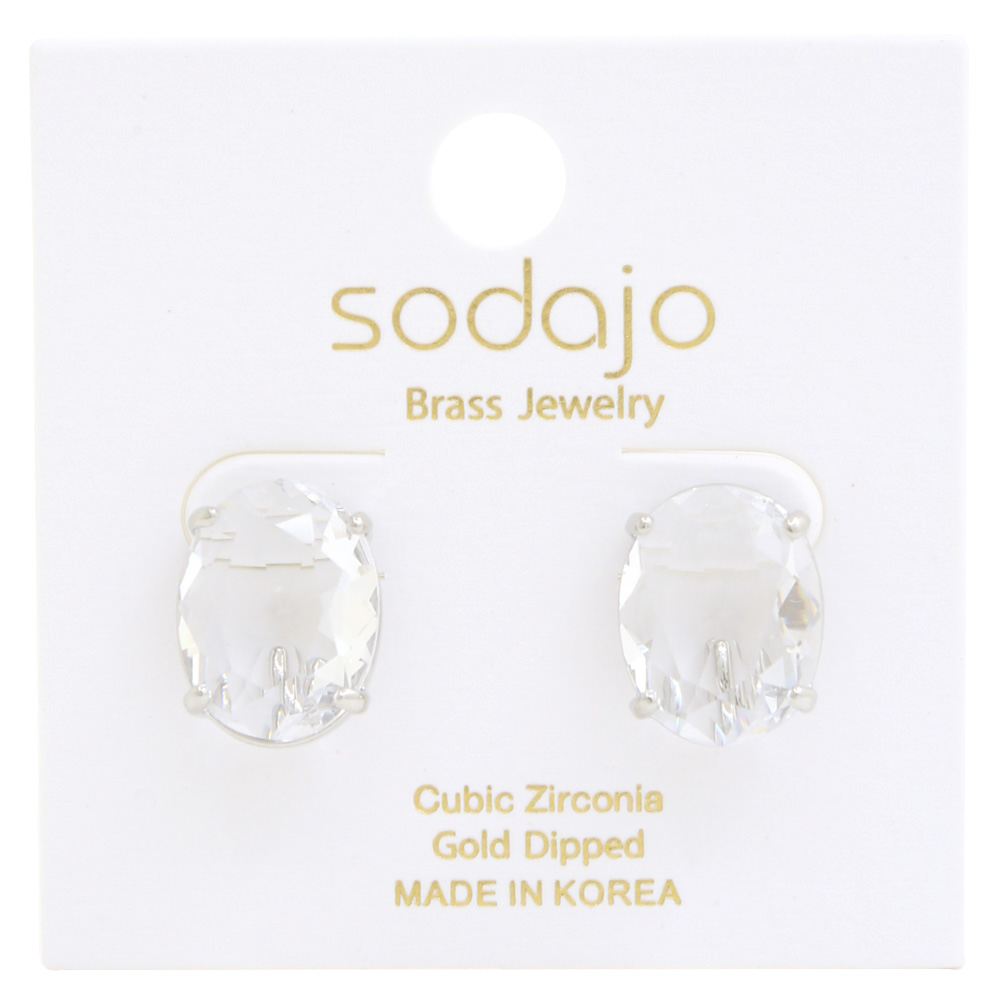 SODAJO CZ OVAL EARRING