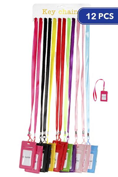 COLOR ID HOLDER LANYARD (12 UNITS)