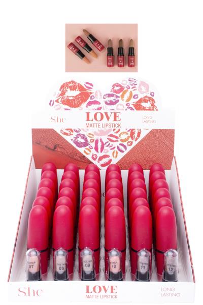 SHE MAKEUP LOVE MATTE LIPSTICK 36 PCS