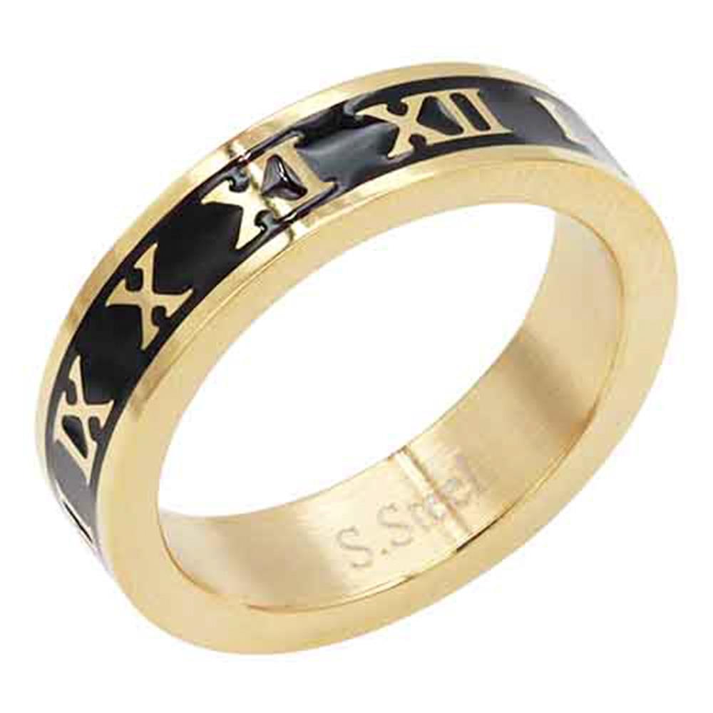 STAINLESS STEEL ROMAN NUMERAL RING