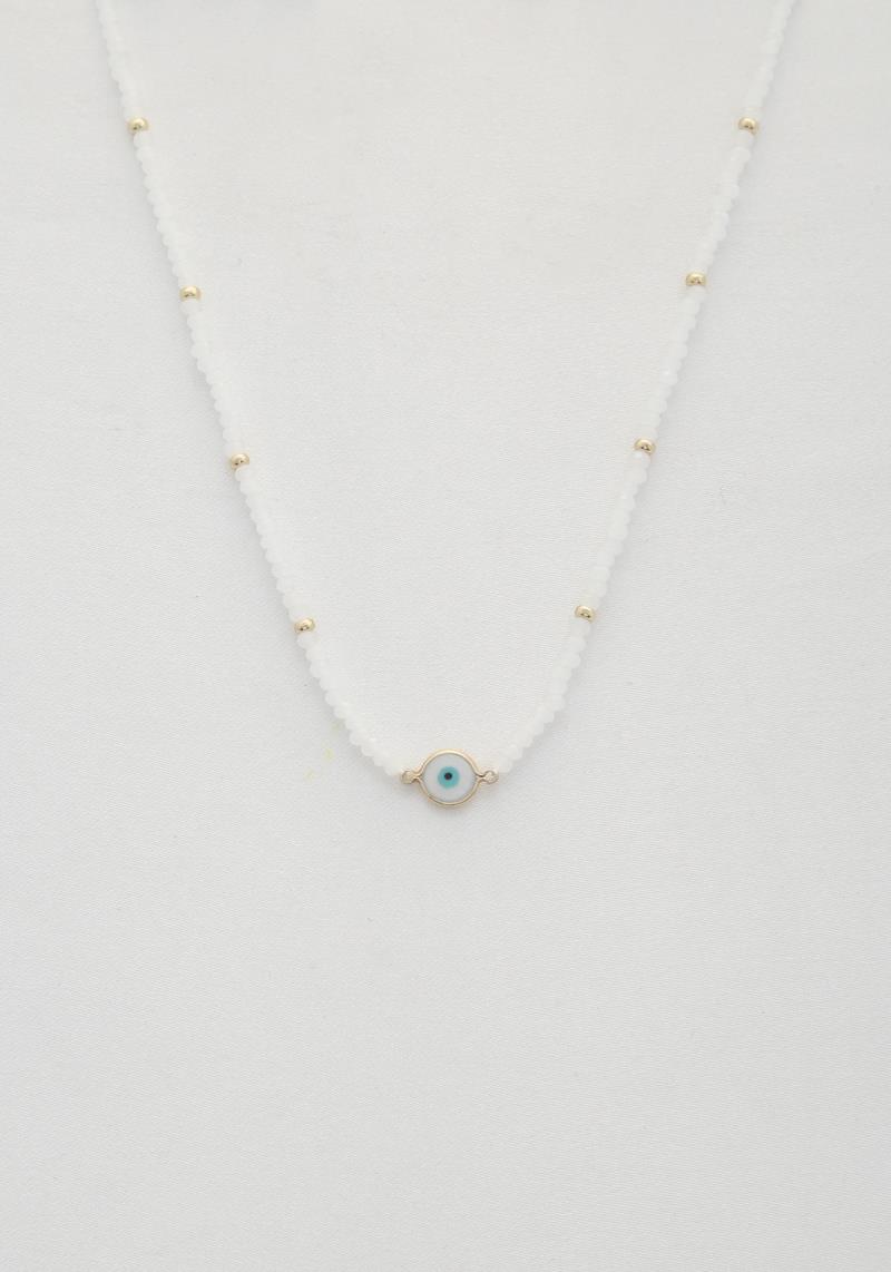 EYE CHARM BEADED NECKLACE