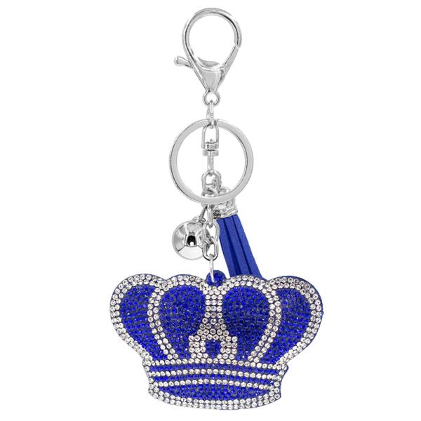 RHINESTONE CROWN KEYCHAIN