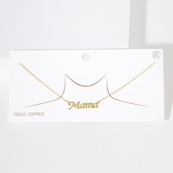 GOLD DIPPED MAMA METAL NECKLACE