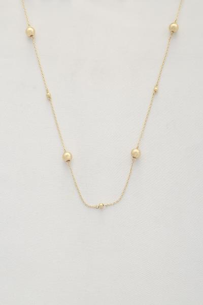 BALL BEAD STATION NECKLACE