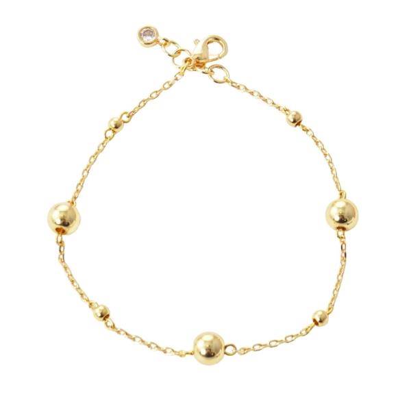 BALL BEAD STATION METAL BRACELET