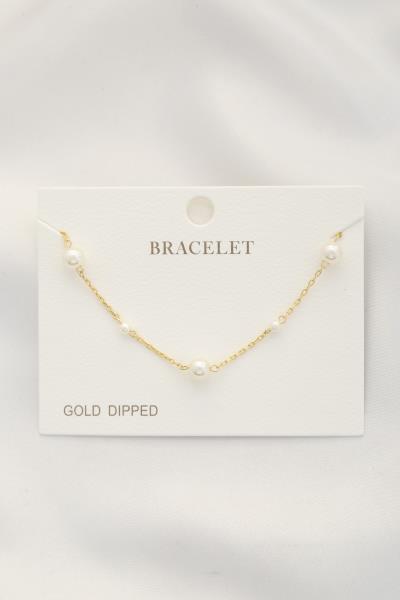 PEARL BEAD STATION BRACELET