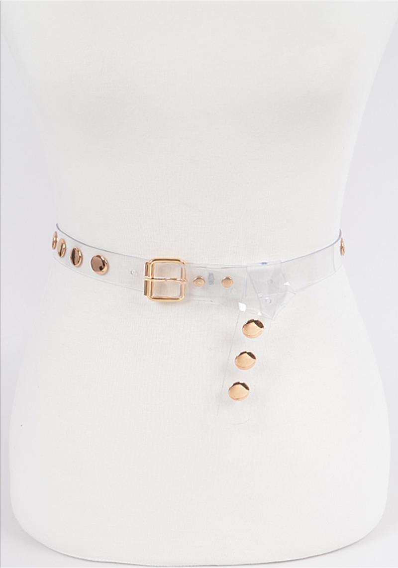 TRANSPARENT STUDDED BELT