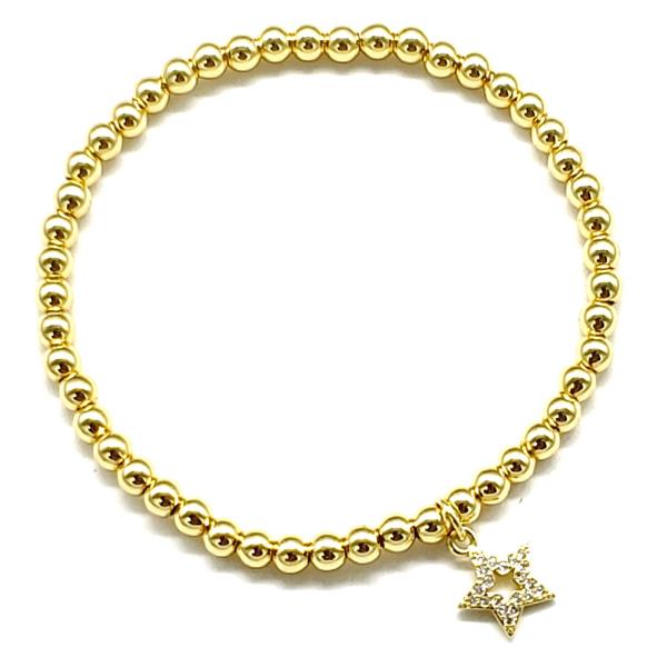 STAINLESS STEEL STAR STRETCH BRACELET