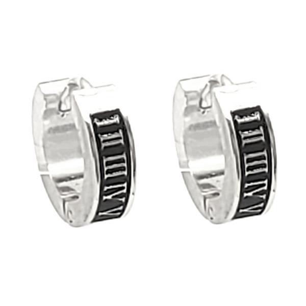 ROMAN NUMERALS HUGGIE EARRING