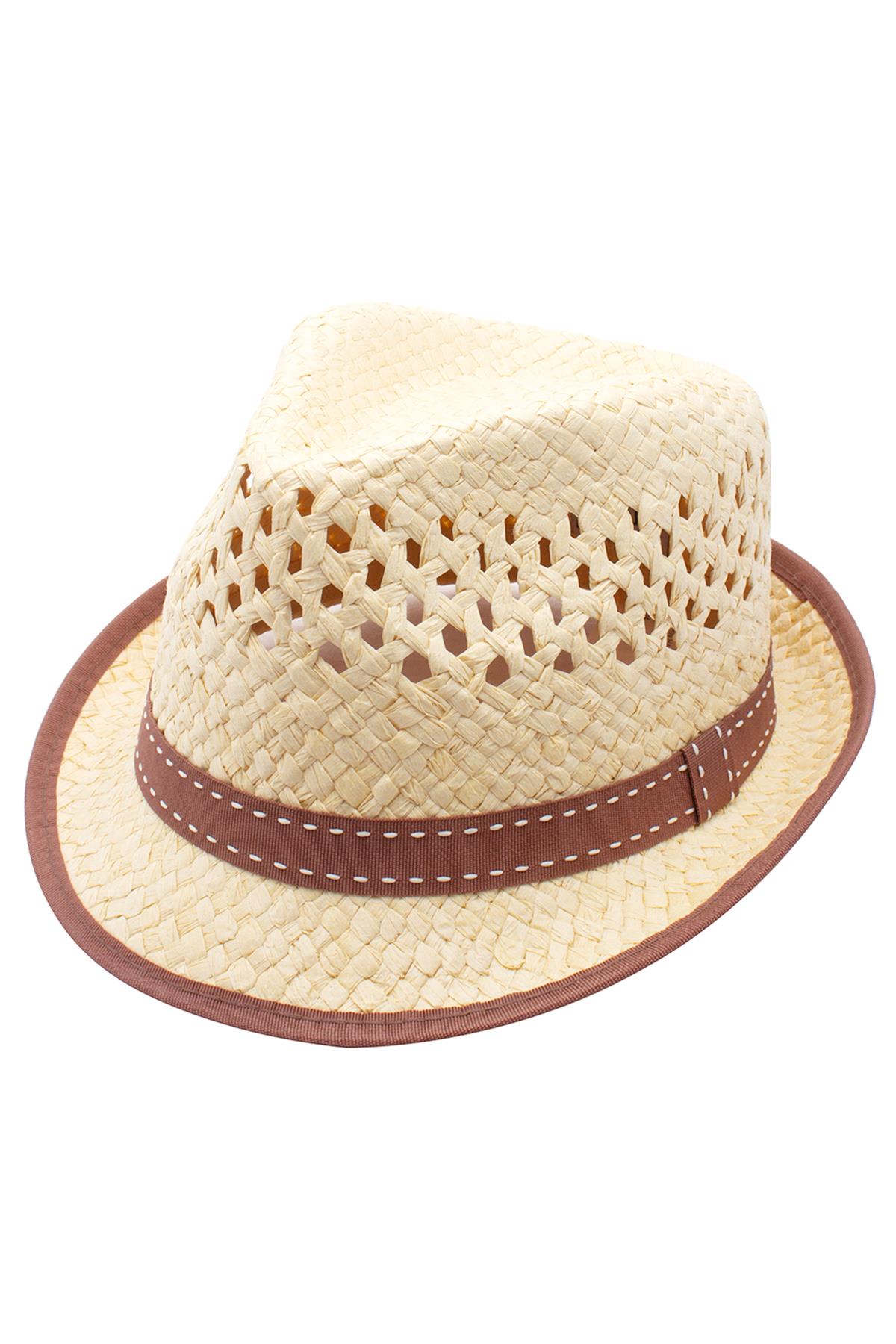 STRAW VENTED FEDORA HAT