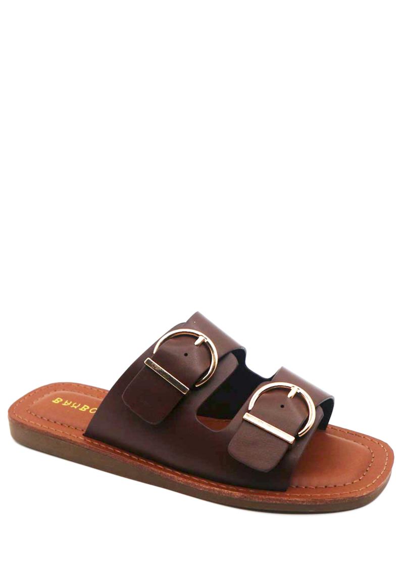 DOUBLE BUCKLE STRAP SANDALS 18 PAIRS
